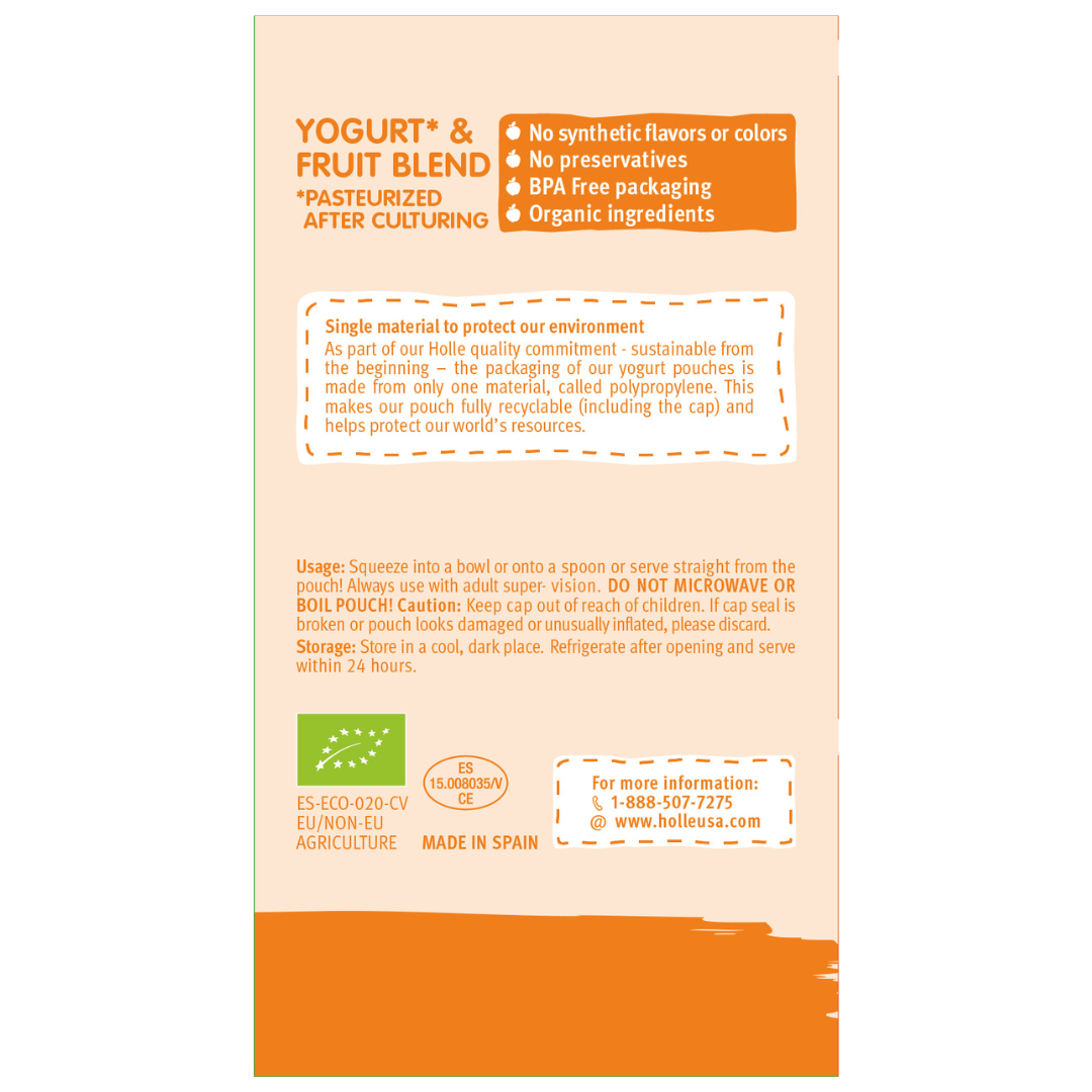 Holle Organic Yogurt Pouches - Mango